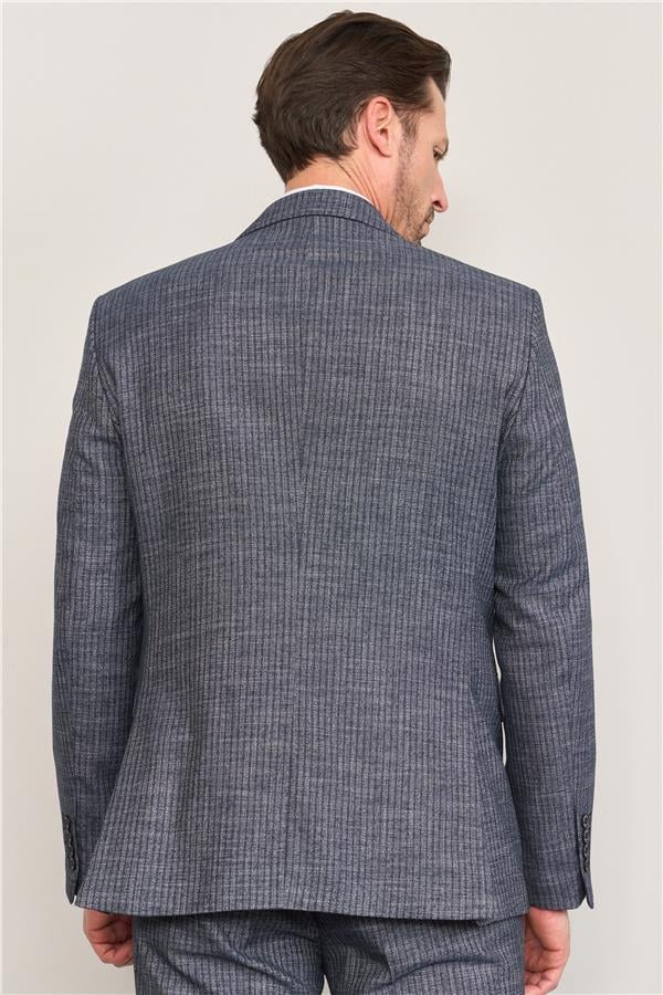Mentality 9121 Erkek Mono Yaka Slim Fit Takım Elbise Açık Lacivert