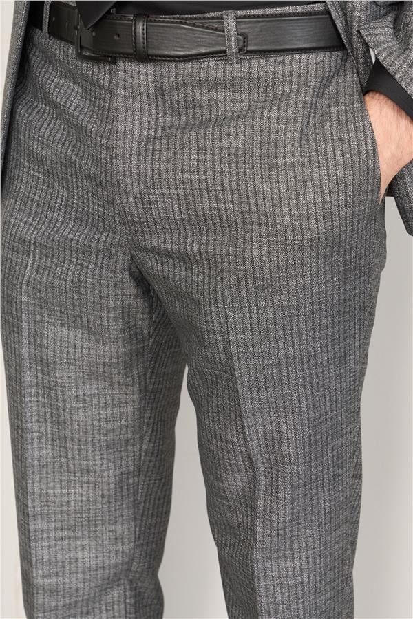 Mentality 9121 Erkek Mono Yaka Slim Fit Takım Elbise Antrasit