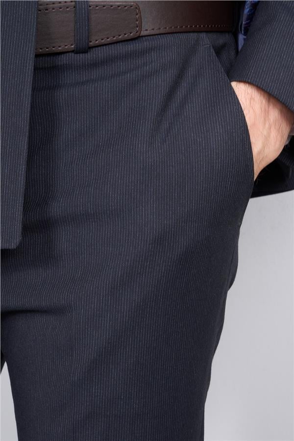 Mentality 9132 Erkek Kırlangıç Yaka Slim Fit Kruvaze Takım Elbise Lacivert