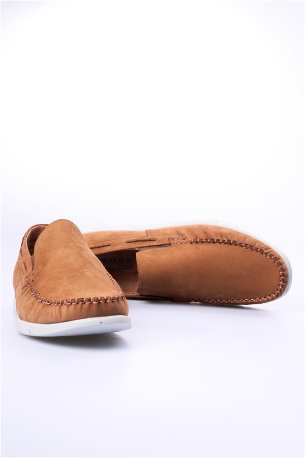 Meva 414 Taba Nubuk Erkek Deri Poli Taban Comfort Ayakkabı