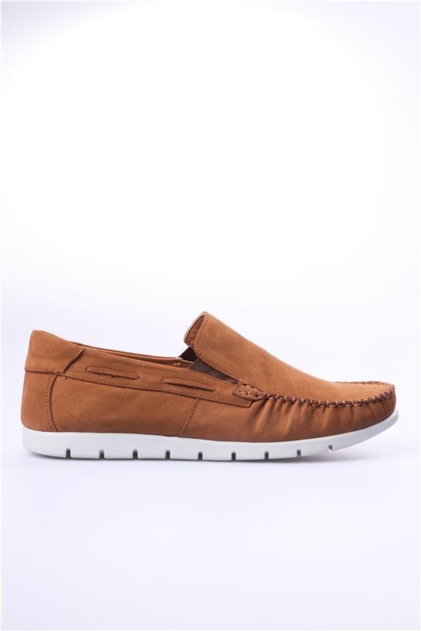 Meva 414 Taba Nubuk Erkek Deri Poli Taban Comfort Ayakkabı
