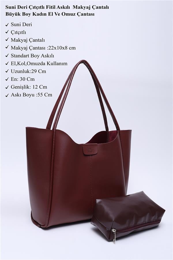 Mıyamıra Shk76 Bordo Kadın Omuz Cantası