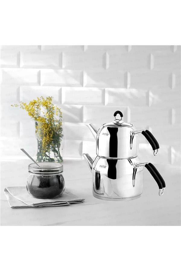Nehir 29003 Midi Modern  Çelik Çaydanlık Takımı