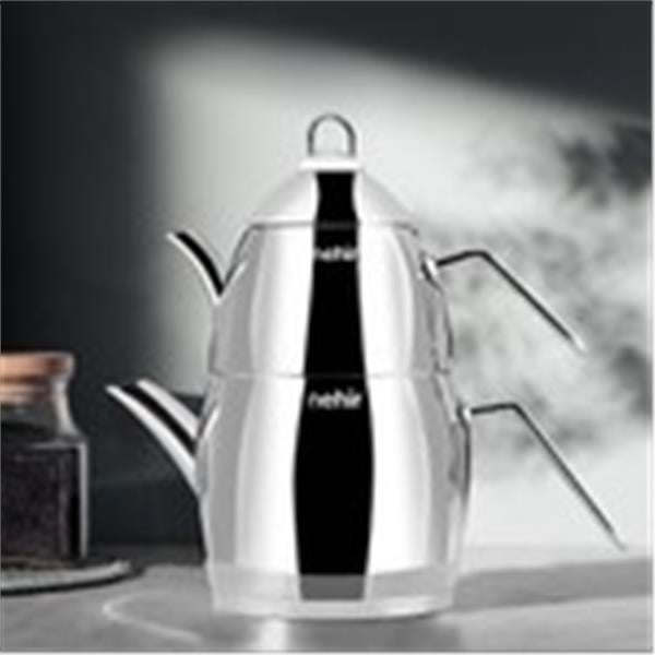 Nehir 29081 Florına Mini Çelik Çaydanlık Takımı - Ezme Metal Kulp