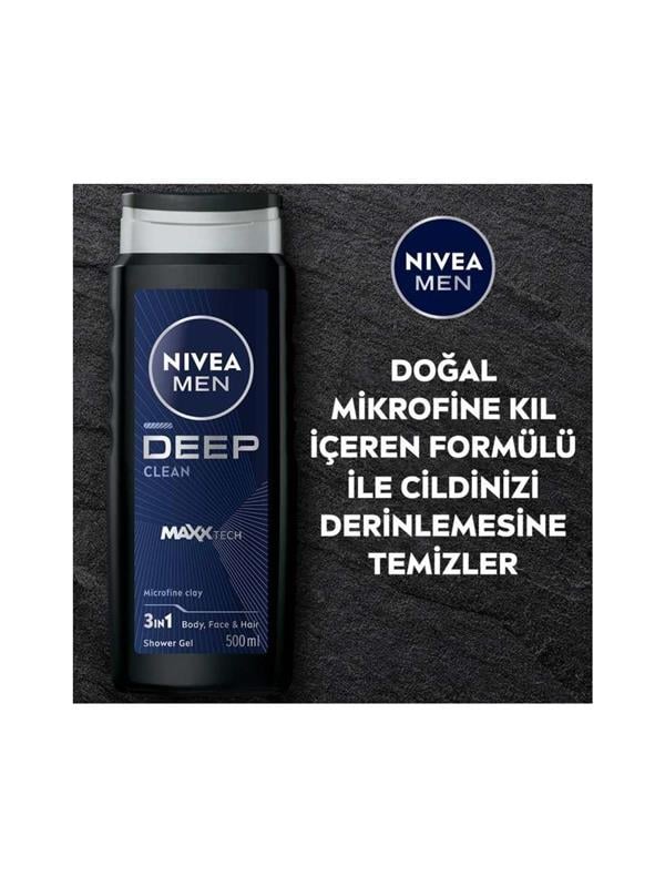 NIVEA.500ML D.JELI MEN  DEEP DIMENSION CLEAN