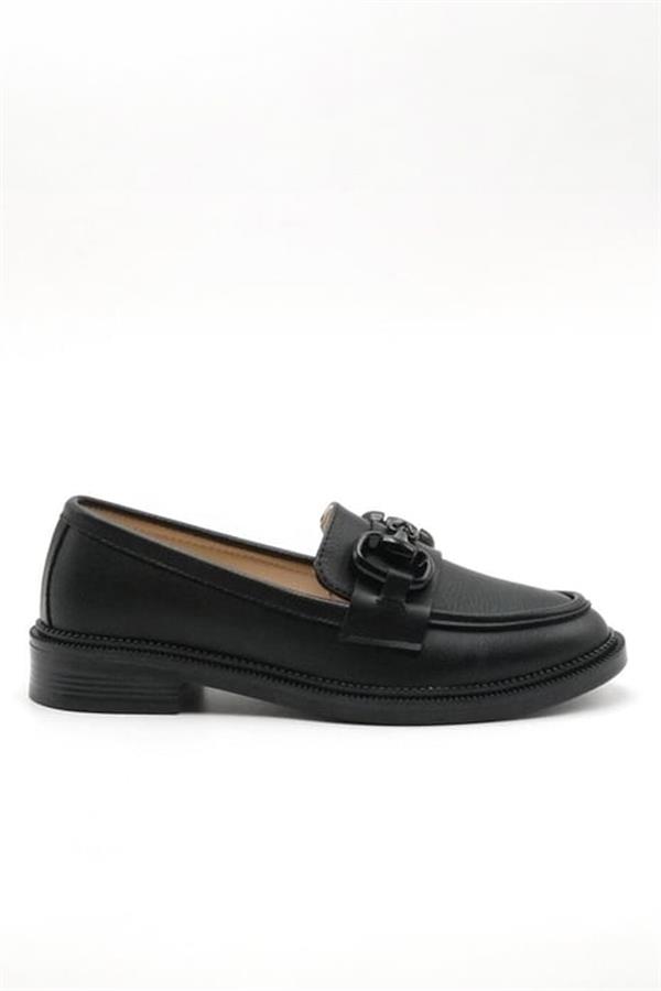 Oflaz 147 302 Siyah Kadın Loafer Ayakkabı