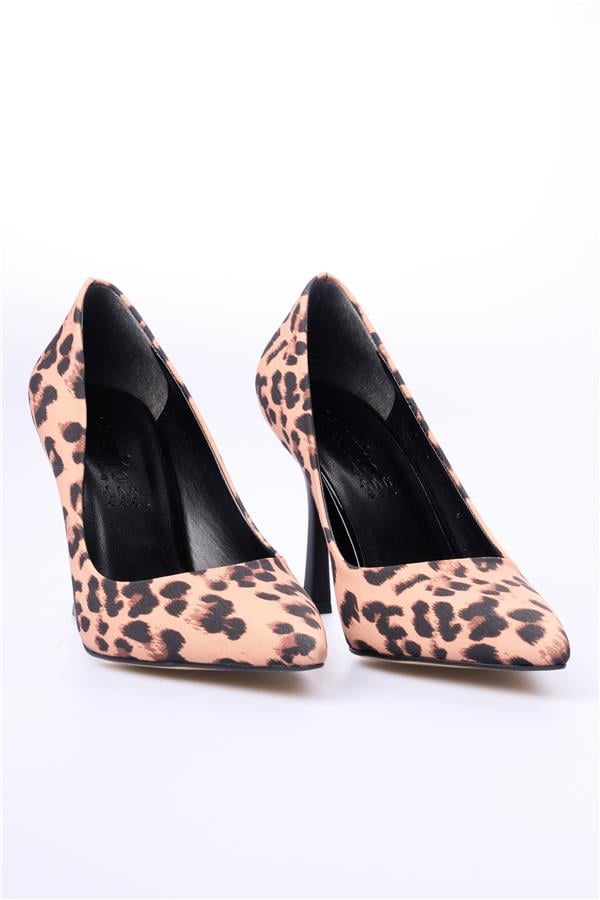 Oflaz 388 Y484 Leopar Süet Kadın Klasik Ayakkabı