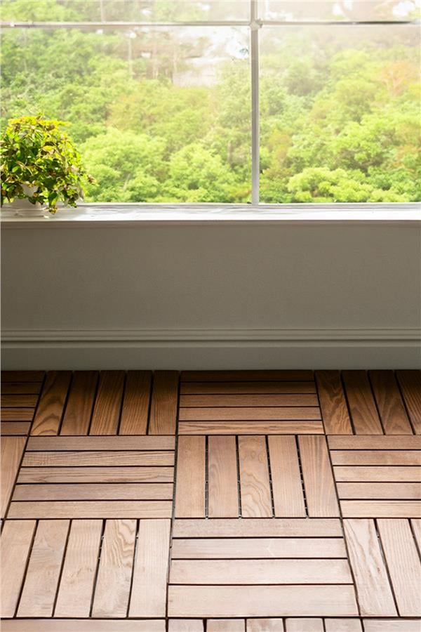 Pafu Sunsoe Dişbudak Ağacı Balkon Bahçe Ahşap Yer Döşemesi Karo Deck 30x30 cm 1 Adet (0,09m2)