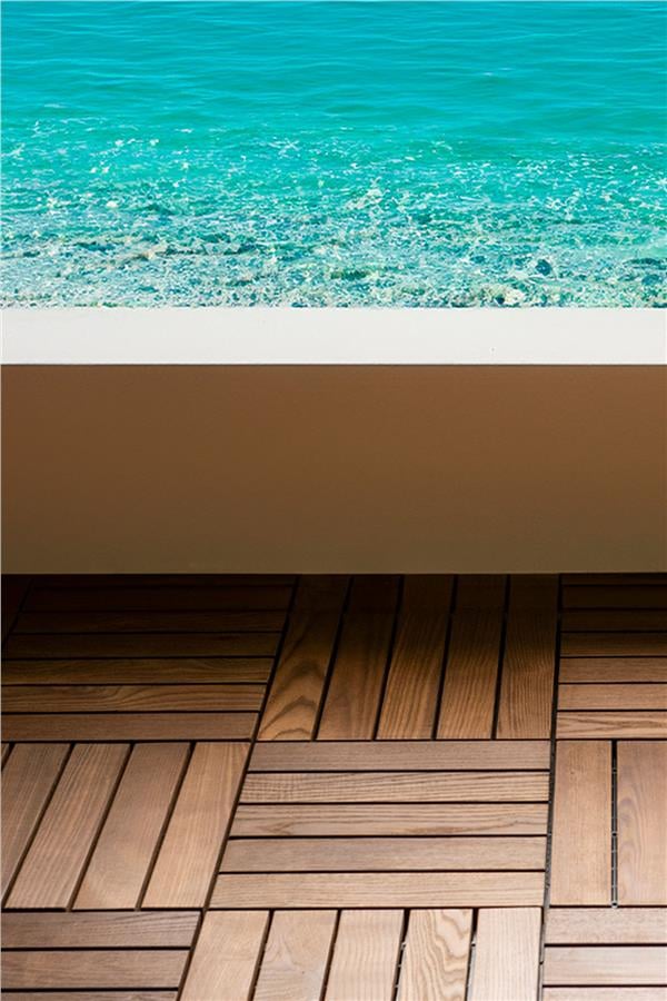 Pafu Sunsoe Dişbudak Ağacı Balkon Bahçe Ahşap Yer Döşemesi Karo Deck 30x30 cm 1 Adet (0,09m2)