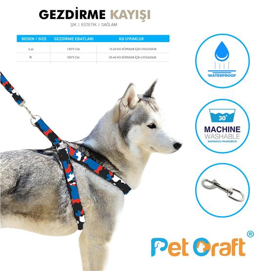 Petcraft Gezdirme Kayışı S-M