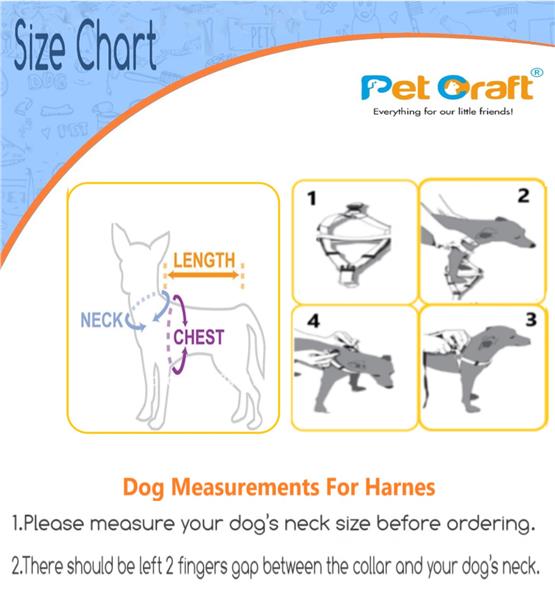 Petcraft Neon Göğüs Tasma Medium