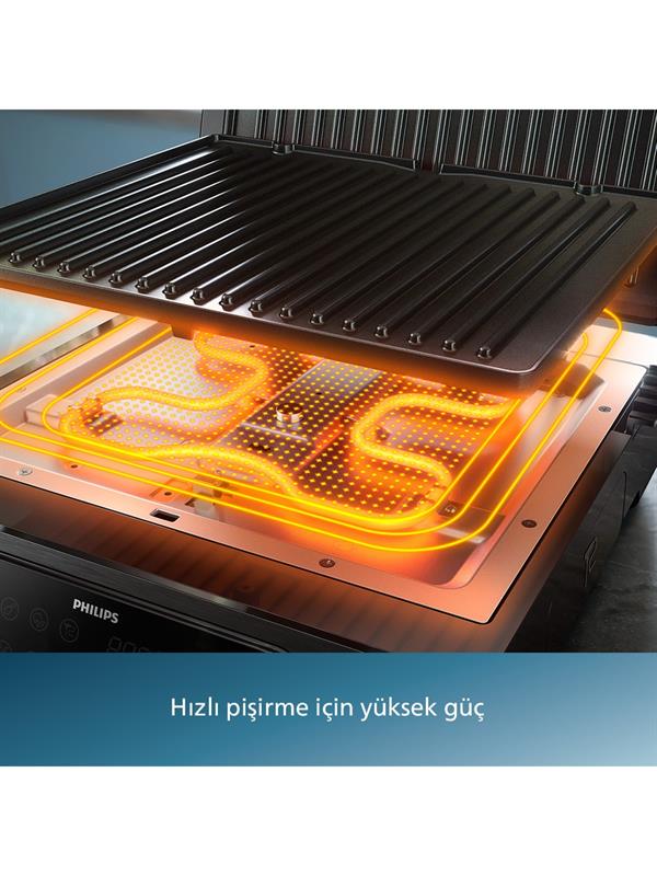 Philips 7000 Series Contact Grill HD6307/70 2200 W Izgara ve Tost Makinesi
