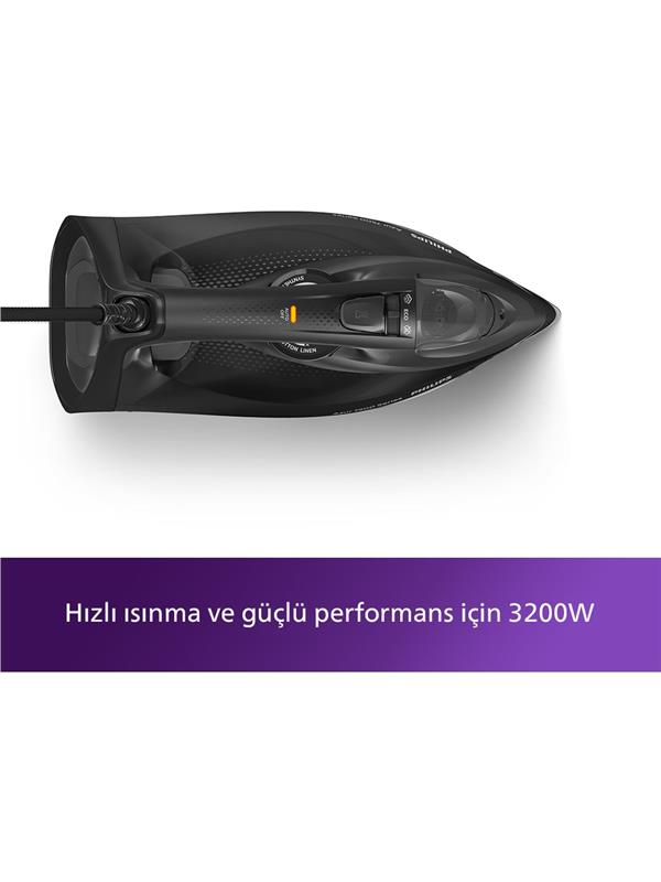 PHILIPS AZUR DST7511/80 7500 SERISI SIYAH 3200 W BUHARLI UTU