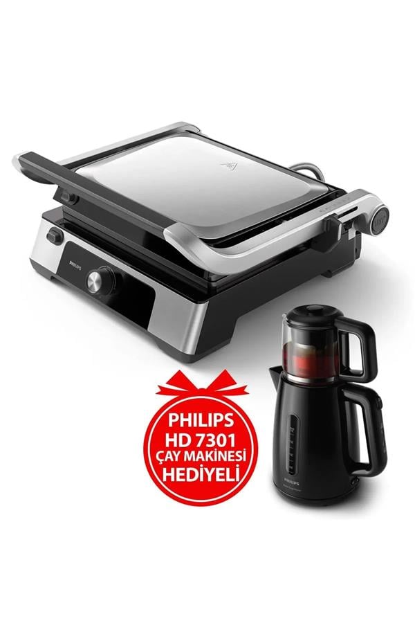 PHILIPS HD6301/90 TOST MAKINESI + HD7301/00 CAY MAK.