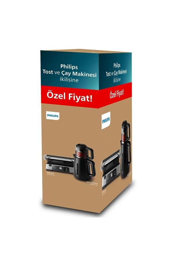 PHILIPS HD6301/90 TOST MAKINESI + HD7301/00 CAY MAK.