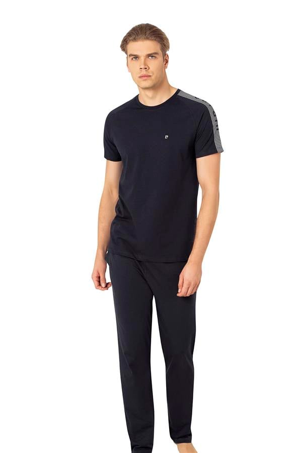 Pierre Cardin Y25 6085 Lacivert Erkek Penye Pijama Takımı