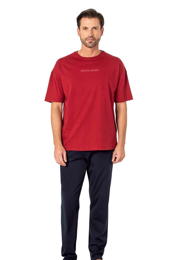 Pierre Cardin Y25 6086 Bordo Erkek Over Size Pijama Takımı
