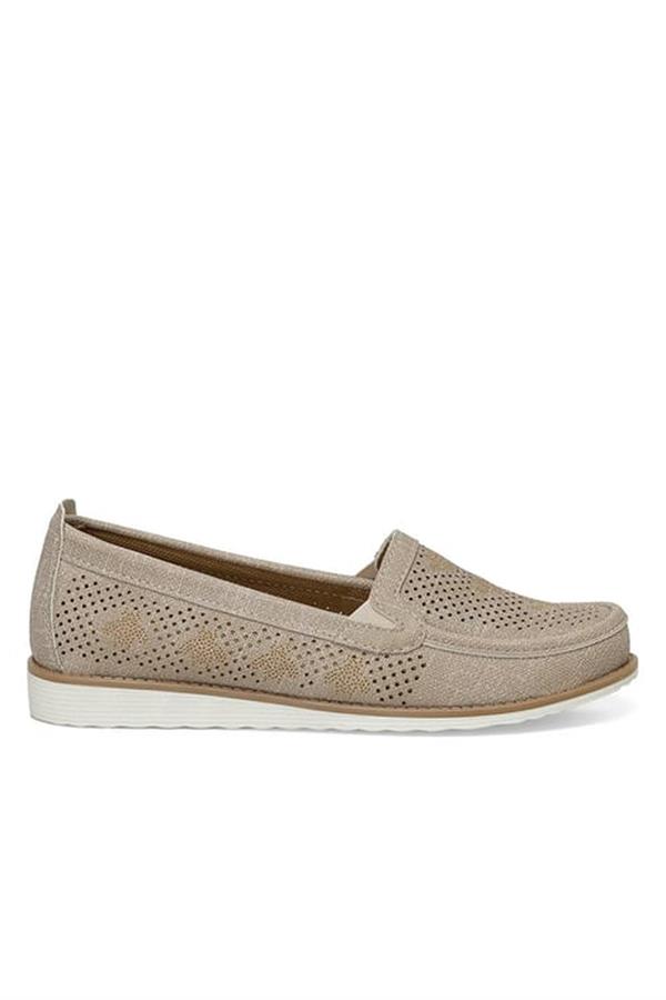 Polaris A10156884012010 4P 161659.Z4Fx Bej Kadın Loafer Ayakkabı