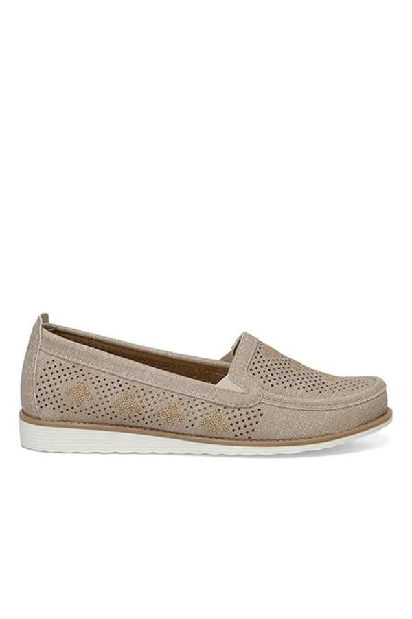 Polaris A10156884012010 4P 161659.Z4Fx Bej Kadın Loafer Ayakkabı