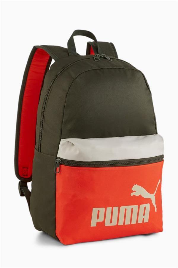 Puma 090468-03 Puma Phase Backpack Colorbl Dark Olıve-Redmazıng-Desert Dust Erkek Sırt Cantası