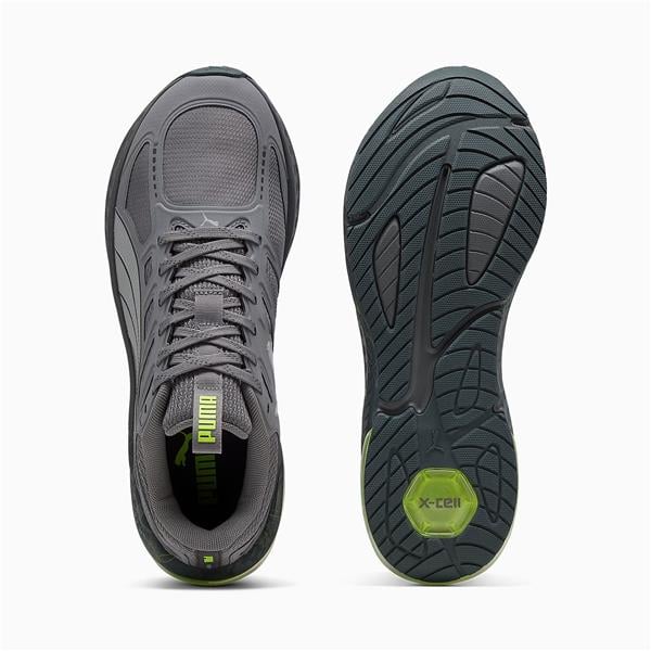 Puma 311468 01 X-Cell Lıghtspeed Wall Cast Iron-Yellow Alert Mrd Kosu Ayakkabısı