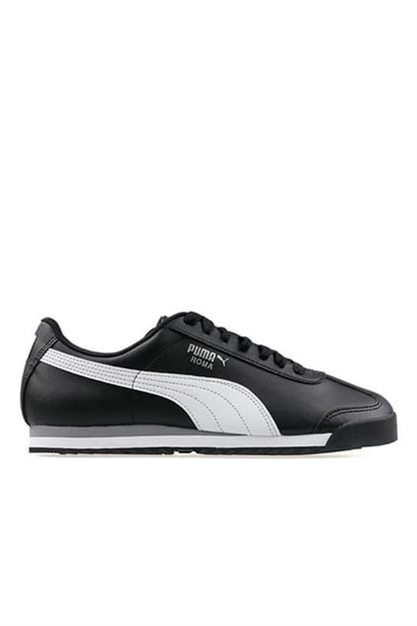 Puma 353572-11 Roma Siyah-Beyaz-Sılv Erkek Spor Ayakkabı