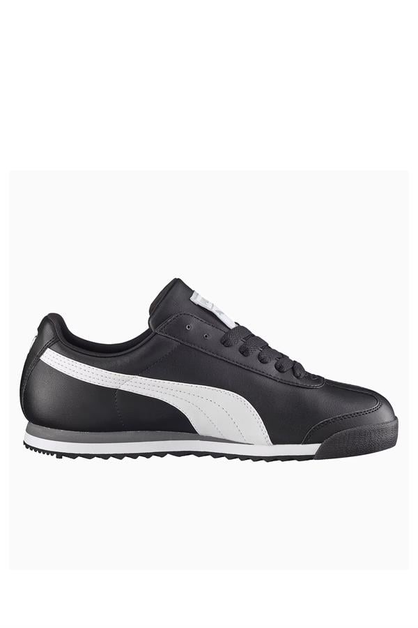 Puma 353572-11 Roma Siyah-Beyaz-Sılv Erkek Spor Ayakkabı