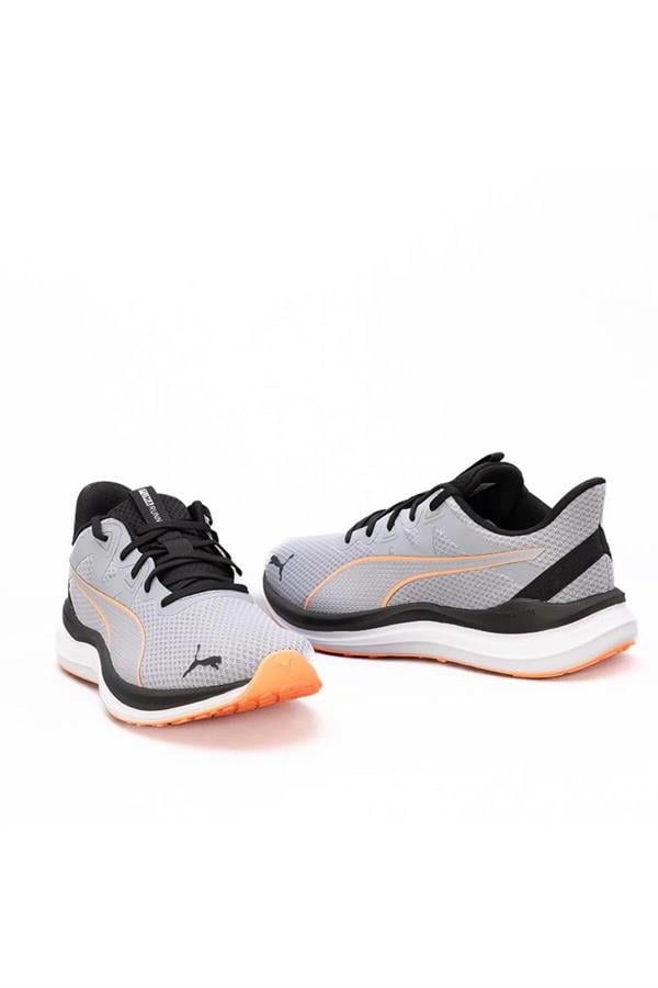 Puma 378768 Reflect Lite Gray Fog-Black-Neon Citrus Erkek Koşu Ayakkabısı