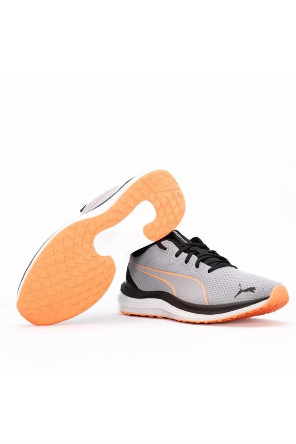 Puma 378768 Reflect Lite Gray Fog-Black-Neon Citrus Erkek Koşu Ayakkabısı