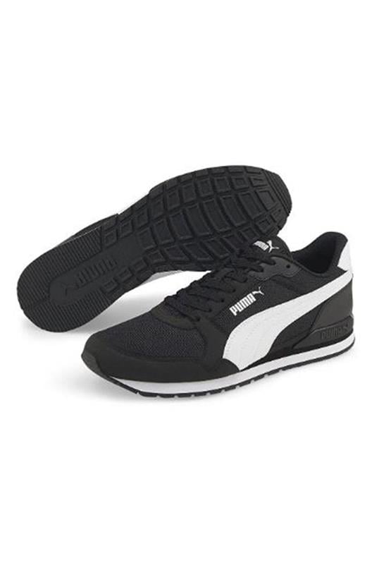 Puma 384640 01 St Runner V3 Mesh Black-White Yetişkin Unıseks Yürüyüş Ayakkabı
