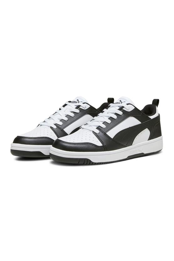 Puma 392328 01 Rebound V6 Low Puma White-Puma Black-Pum Yetişkin Erkek Sneaker Ayakkabısı