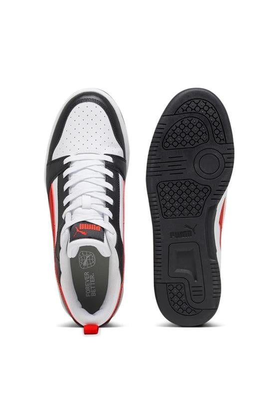 Puma 392328 04 Rebound V6 Low Puma White-For All Time Red-Puma Black Yetişkin Erkek Sneaker Ayakkabısı
