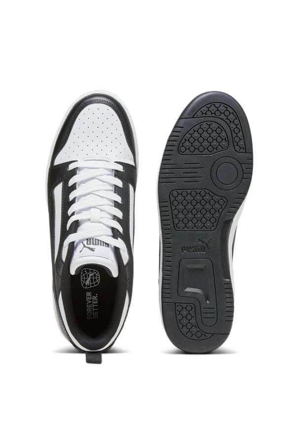 Puma 392328 Rebound V6 Low Puma White-Puma Black-White Erkek Basketbol Ayakkabısı