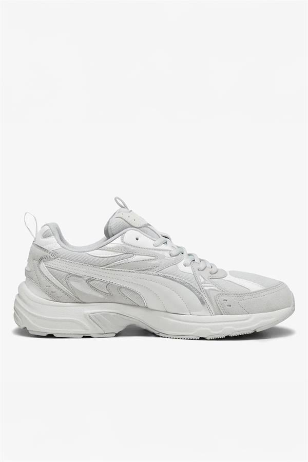 Puma 393489 02 Mılenıo Tech Suede Cool Lıght Gray-Feather Gray-Puma Whıte Unısex Yuruyus Ayakkabısı
