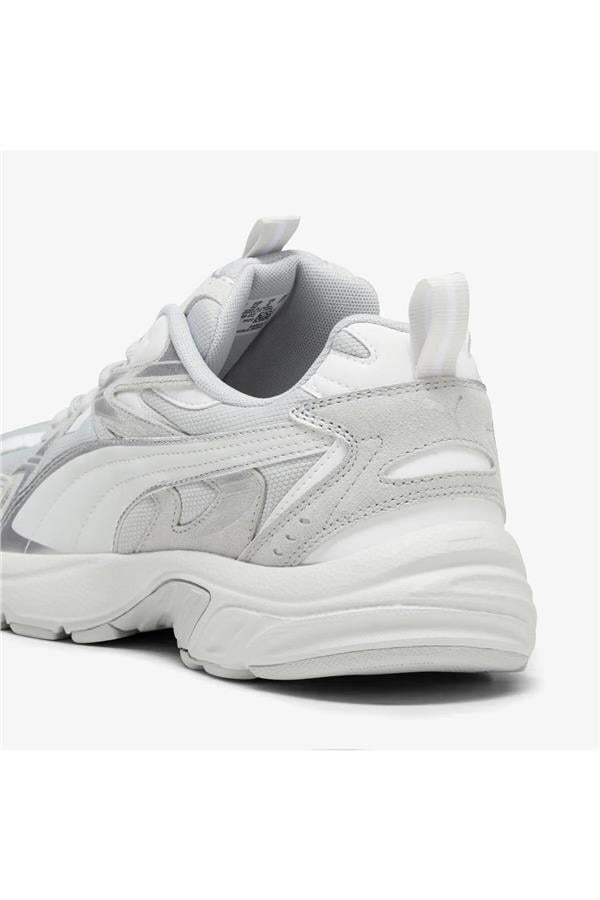 Puma 393489 02 Mılenıo Tech Suede Cool Lıght Gray-Feather Gray-Puma Whıte Unısex Yuruyus Ayakkabısı