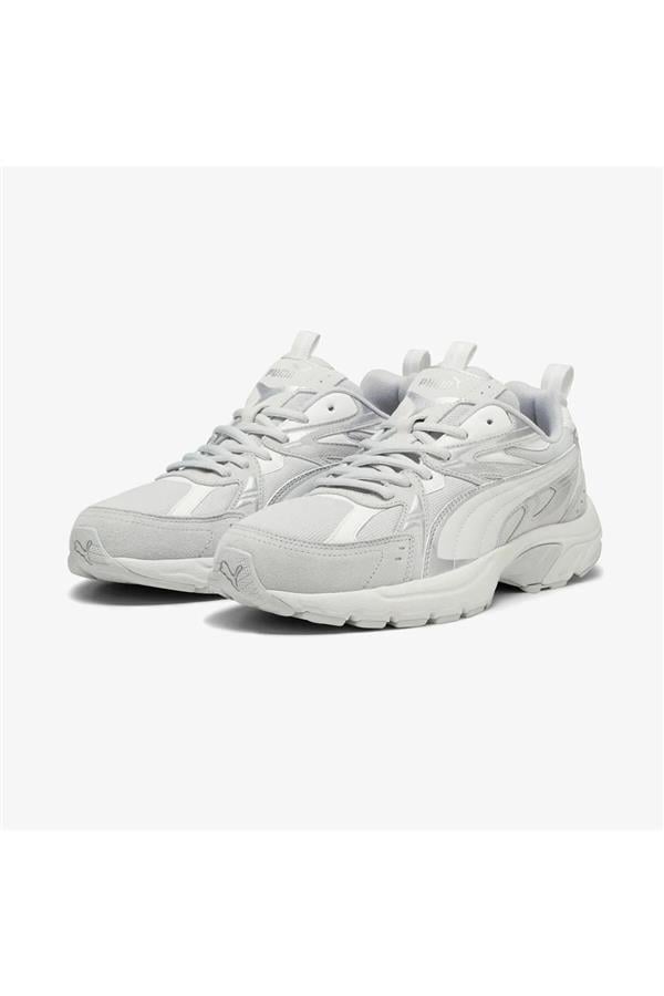 Puma 393489 02 Mılenıo Tech Suede Cool Lıght Gray-Feather Gray-Puma Whıte Unısex Yuruyus Ayakkabısı