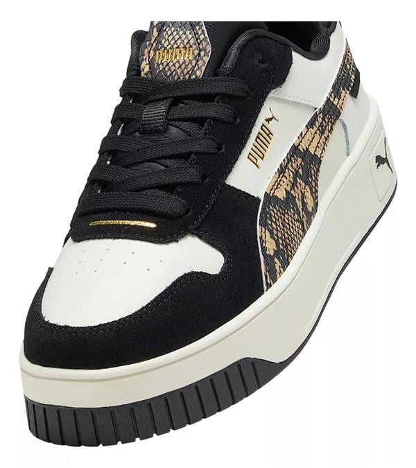 Puma 401611 02 Carına Street Snake Chıc Vapor Gray-Puma Black-Puma Gold Zenne Yuruyus Ayakkabısı