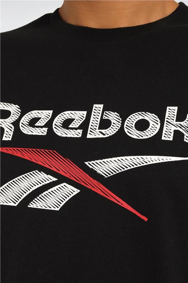 Reebok A10205575608010 5M New Id Reg Tee Sıyah Erkek Kısa Kollu T-Shırt