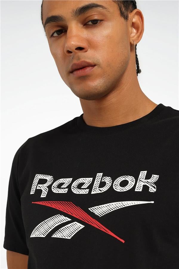 Reebok A10205575608010 5M New Id Reg Tee Sıyah Erkek Kısa Kollu T-Shırt