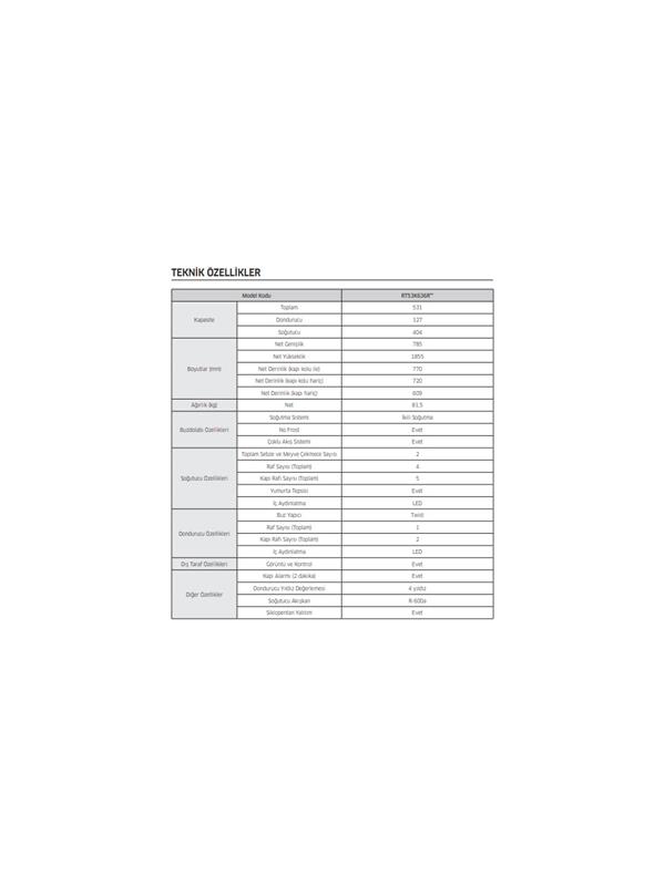 SAMSUNG RT53K636RSL/TR IKI KAPILI NO-FROST BUZDOLABI