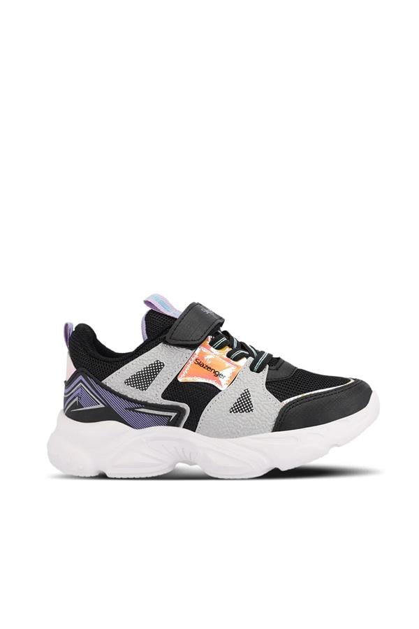 Slazenger Nelson F Siyah / Mor Filet Kız Çocuk Gunluk Ayakkabı