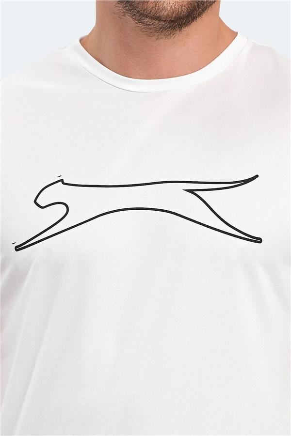 Slazenger Nelu Beyaz Erkek Bısıklet Yaka Kolsuz Polyester T-Shırt