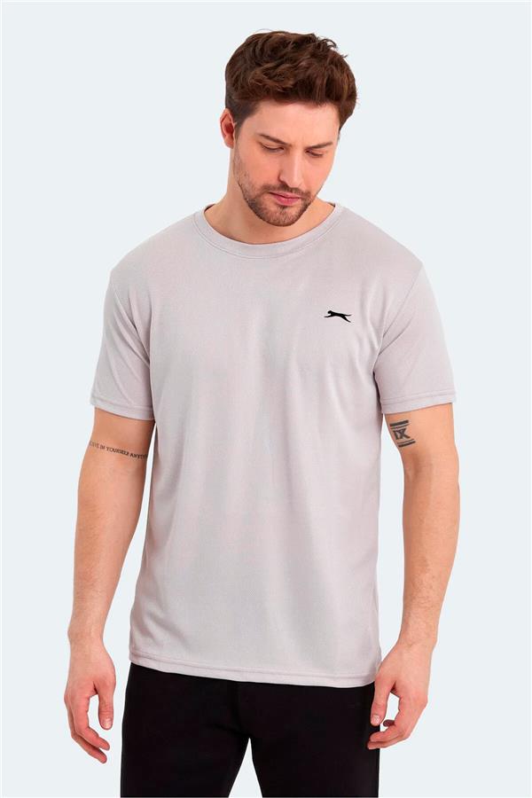 Slazenger Odalıs Bej Erkek Bısıklet Yaka Kısa Kollu Polyester T-Shırt