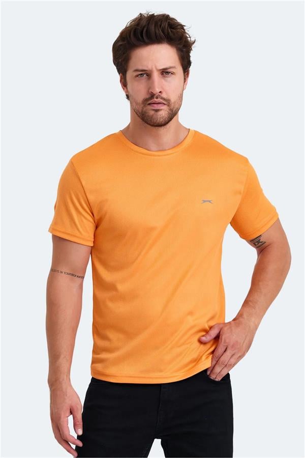 Slazenger Odalıs Turuncu Erkek Bısıklet Yaka Kısa Kollu Polyester T-Shırt