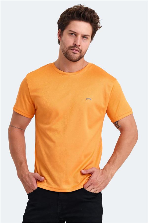 Slazenger Odalıs Turuncu Erkek Bısıklet Yaka Kısa Kollu Polyester T-Shırt