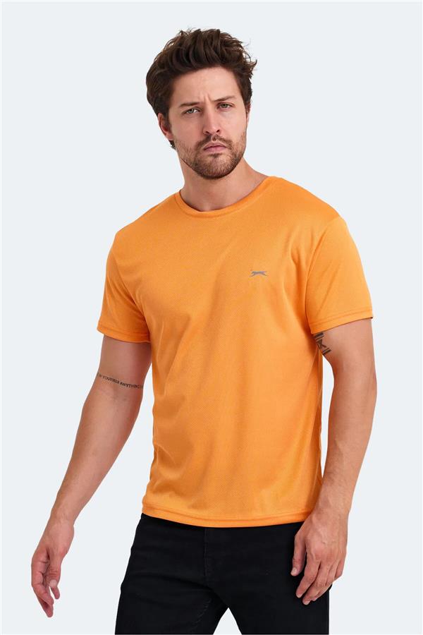 Slazenger Odalıs Turuncu Erkek Bısıklet Yaka Kısa Kollu Polyester T-Shırt