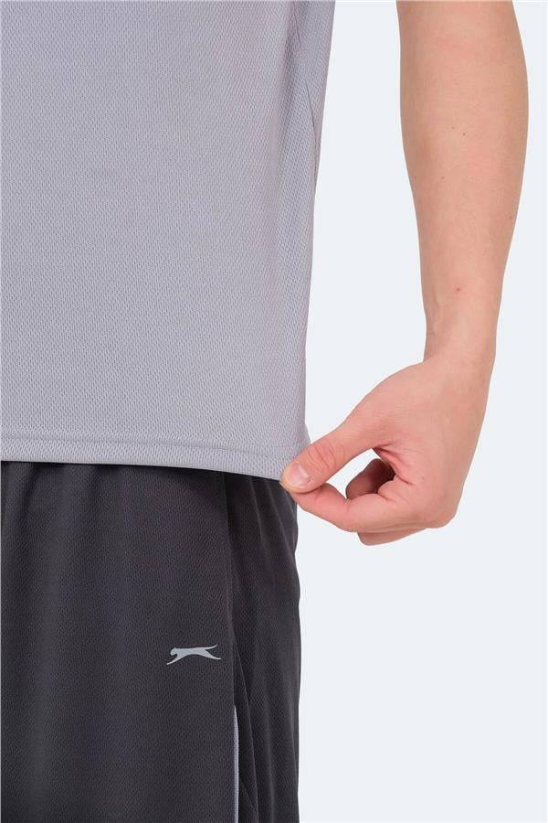 Slazenger Ondına Grı Erkek Kapusonlu Kolsuz Polyester T-Shırt