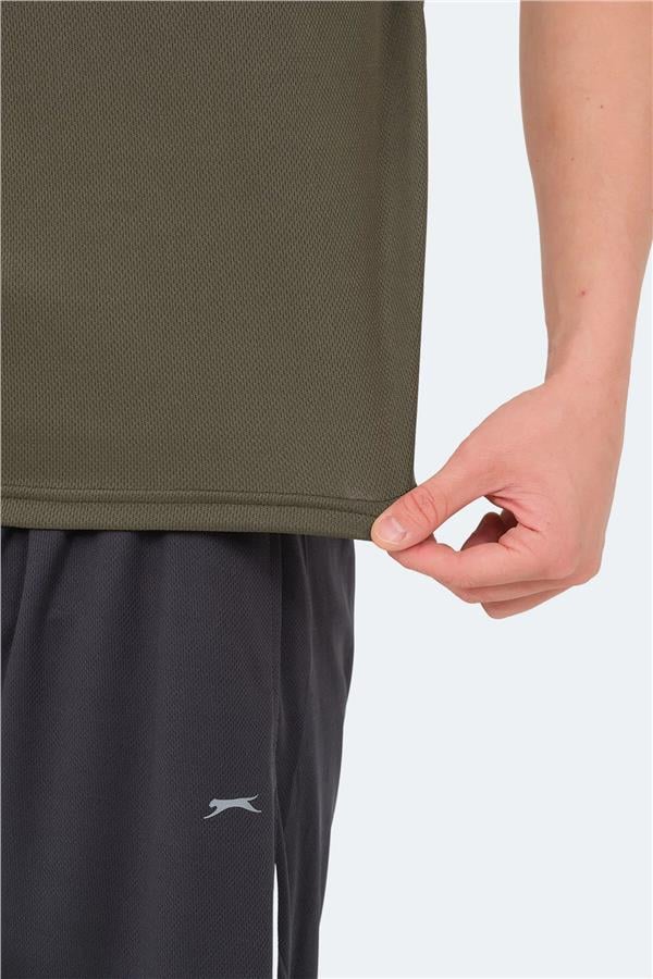 Slazenger Ondına Hakı Erkek Kapusonlu Kolsuz Polyester T-Shırt