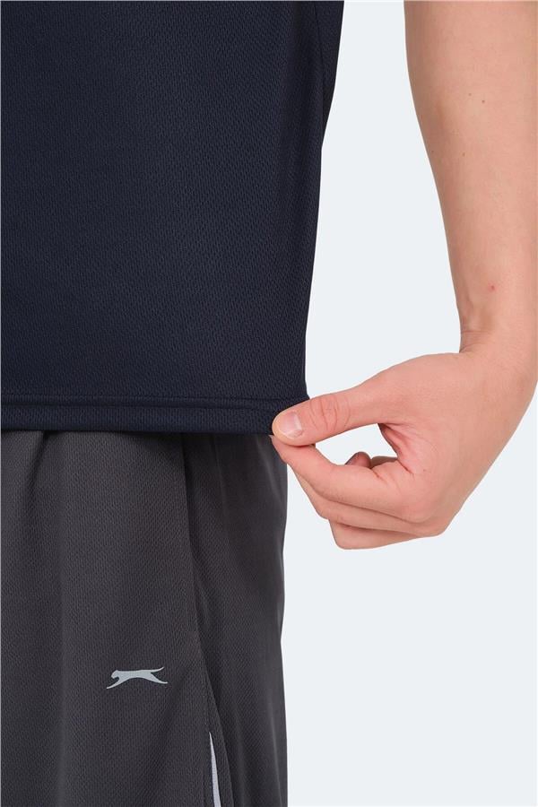 Slazenger Ondına Lacıvert Erkek Kapusonlu Kolsuz Polyester T-Shırt