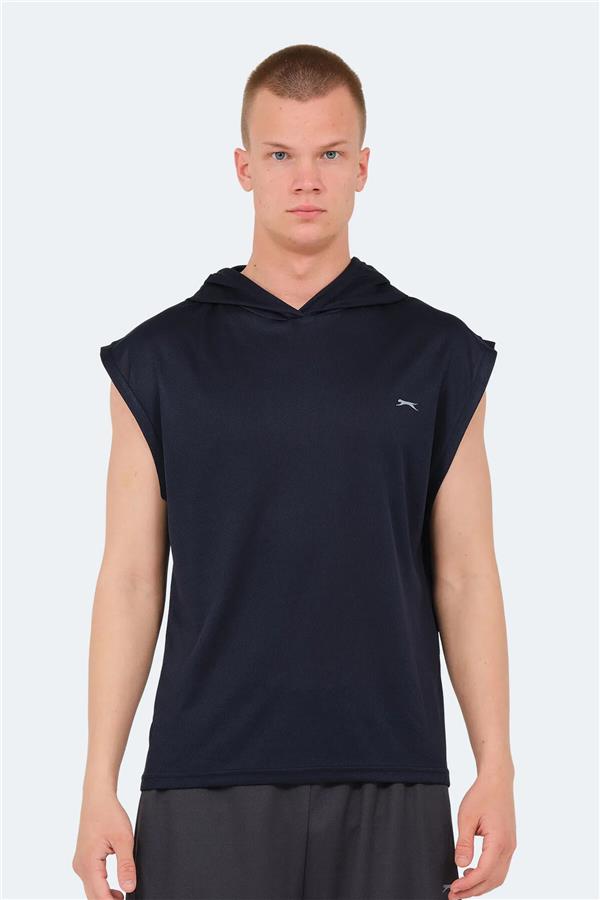Slazenger Ondına Lacıvert Erkek Kapusonlu Kolsuz Polyester T-Shırt